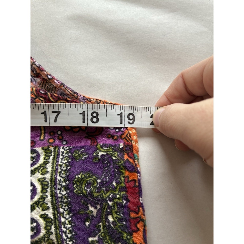 Patchwork Printed Jumpsuit Women's Medium Boho Si… - image 6